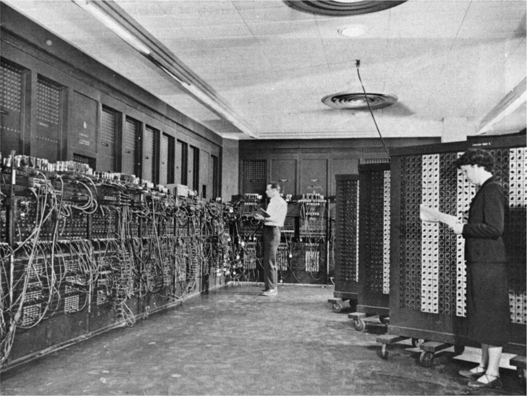 Betty Holberton working on the ENIAC